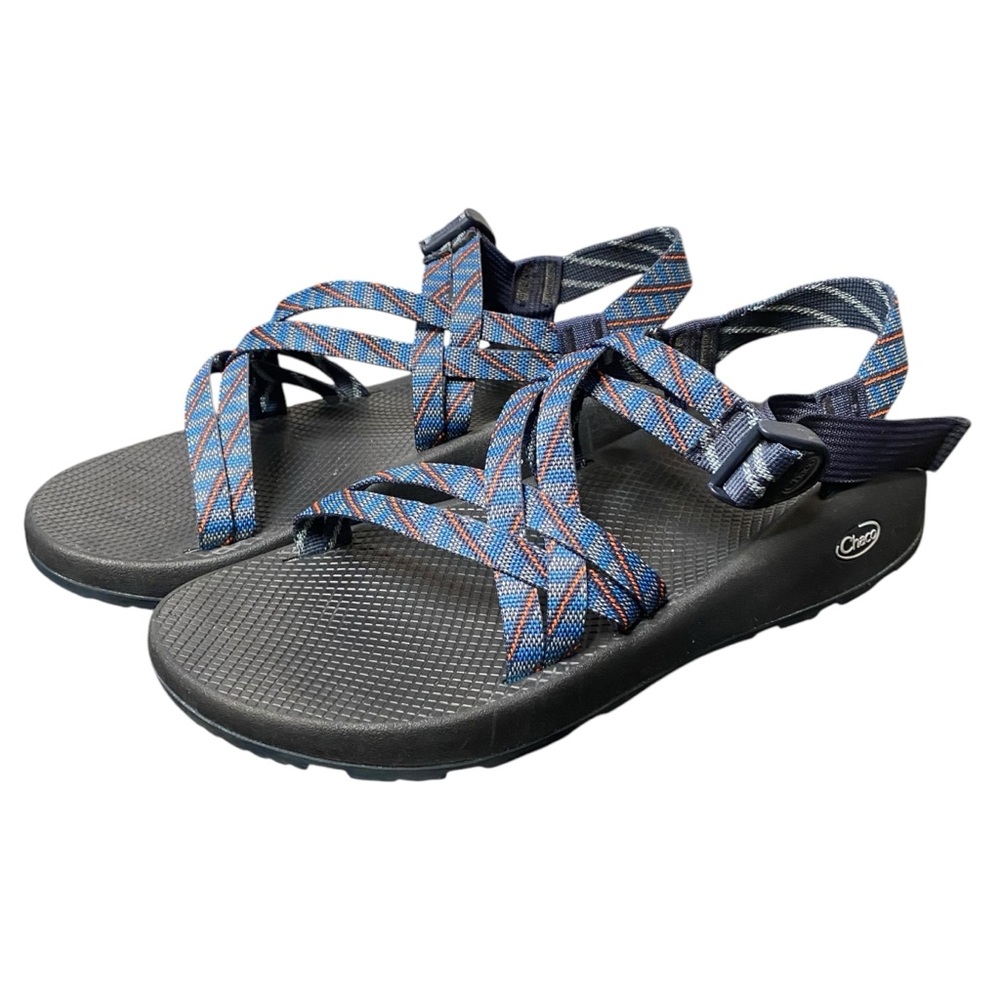 Chaco ZX1 Sandal Mens 14 Sport Hiking Medium Wide Red Blue Dual Strap Adjustable